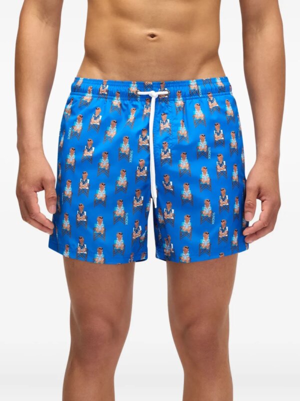 Sundek x Pelo Foundation zwembroek met hondenprint - Blauw