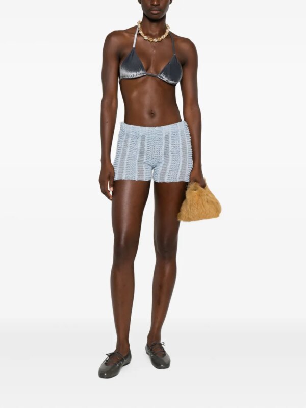 Paloma Wool Fluwelen triangel bikinitop - Grijs