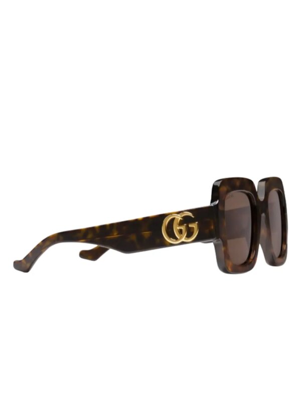 Gucci Eyewear Zonnebril met vierkant - Bruin