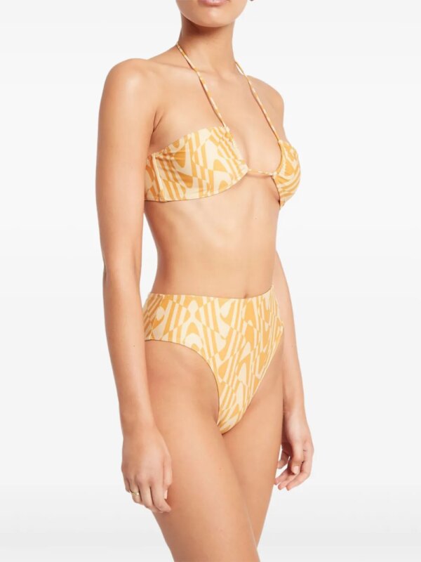 Faithfull the Brand Bikini met abstracte print - Geel