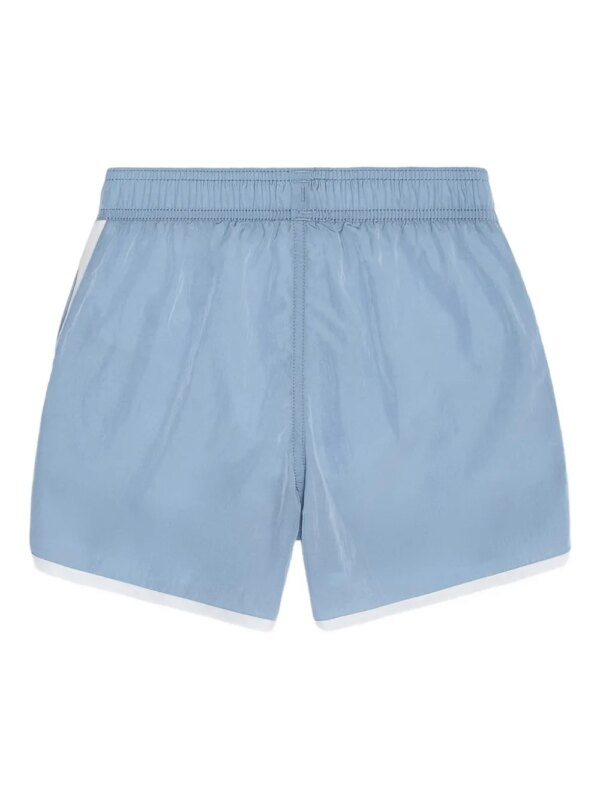 Emporio Armani Kids Zwembroek met zijstreep - Blauw