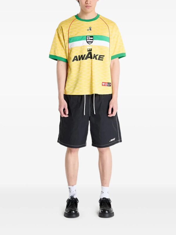 Awake NY Zwembroek met contrasterend stiksel - Zwart