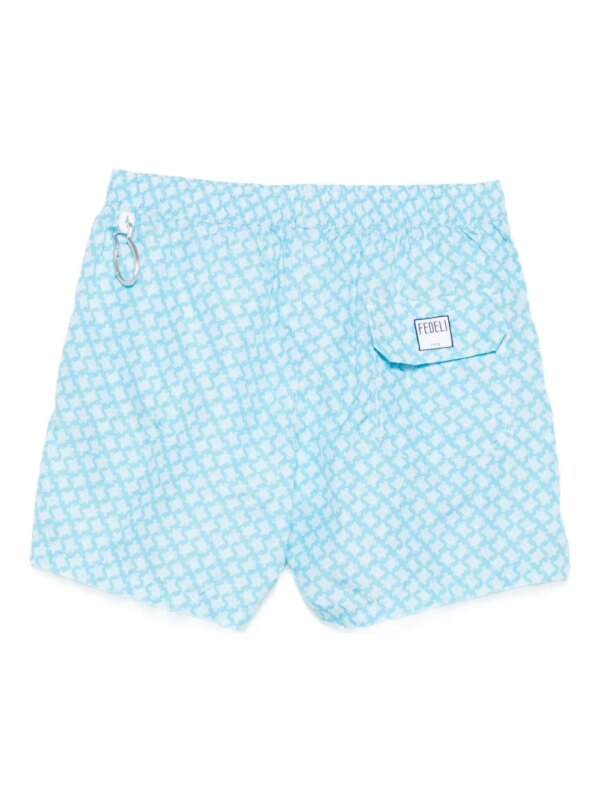 Fedeli Zwembroek met geometrische print - Blauw