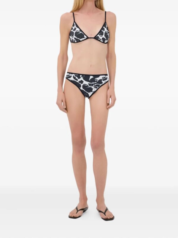 LouLou de Saison Taula bikinislip met abstracte print - Zwart