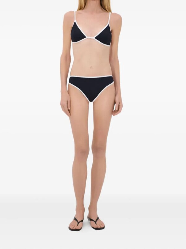 LouLou de Saison Sofia triangelvormige bikinitop - Zwart