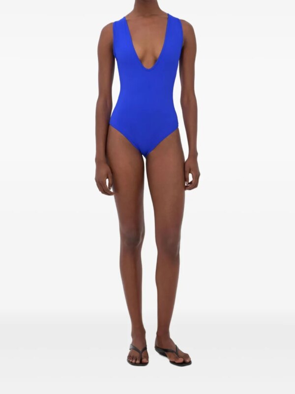 LouLou de Saison Badpak met diepe ronde hals - Blauw