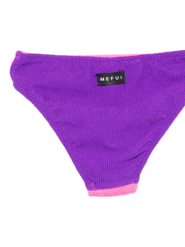 ME FUI Tweekleurige bikini met textuur - Rood