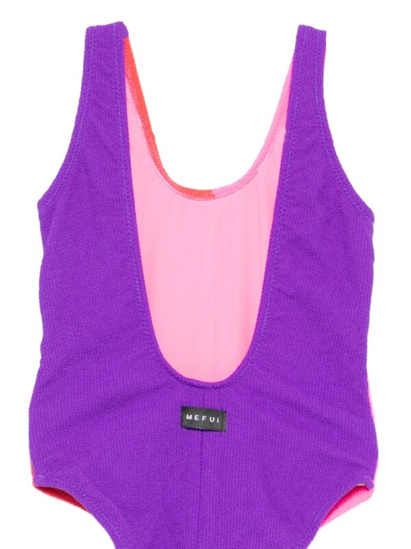 ME FUI Driekleurig geribbeld badpak - Rood