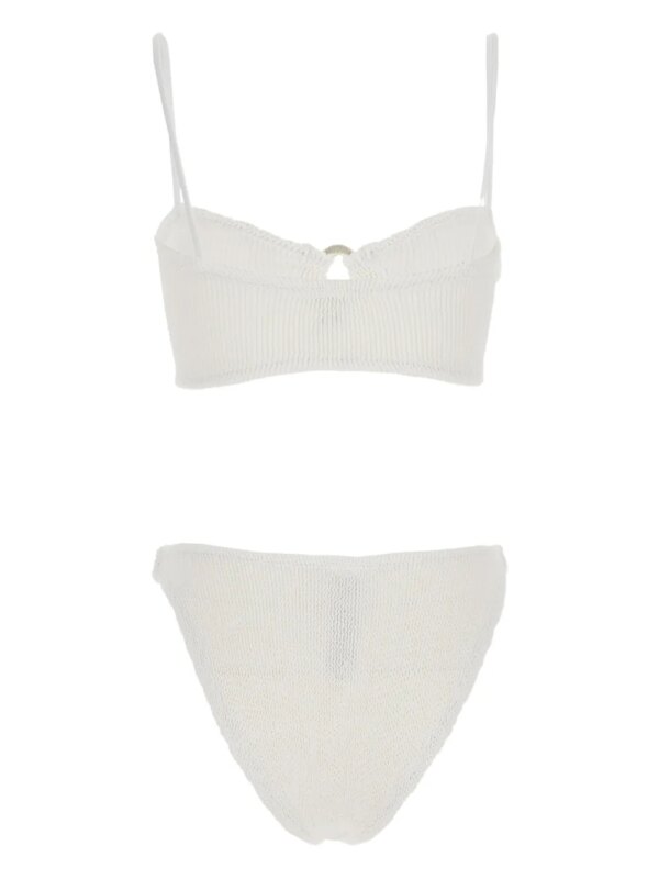 Hunza G Misty bikini met parelmoer - Wit