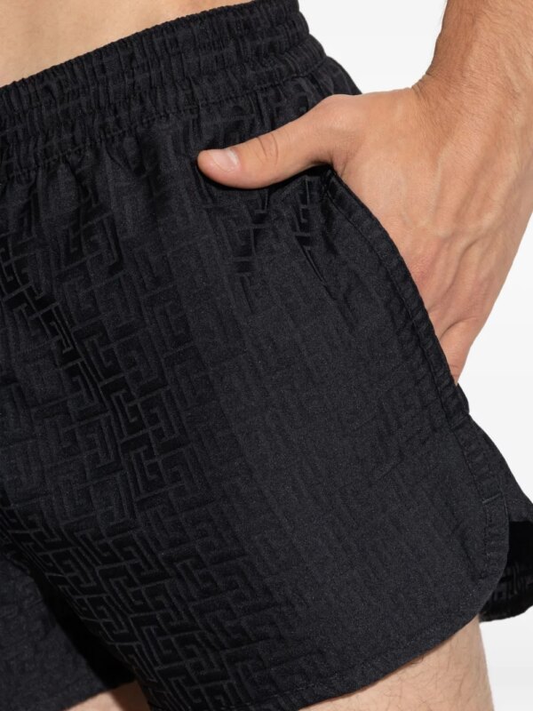Balmain Zwembroek met geometrische print - Zwart