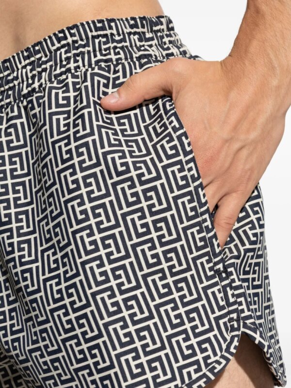 Balmain Zwembroek met geometrische print - Zwart