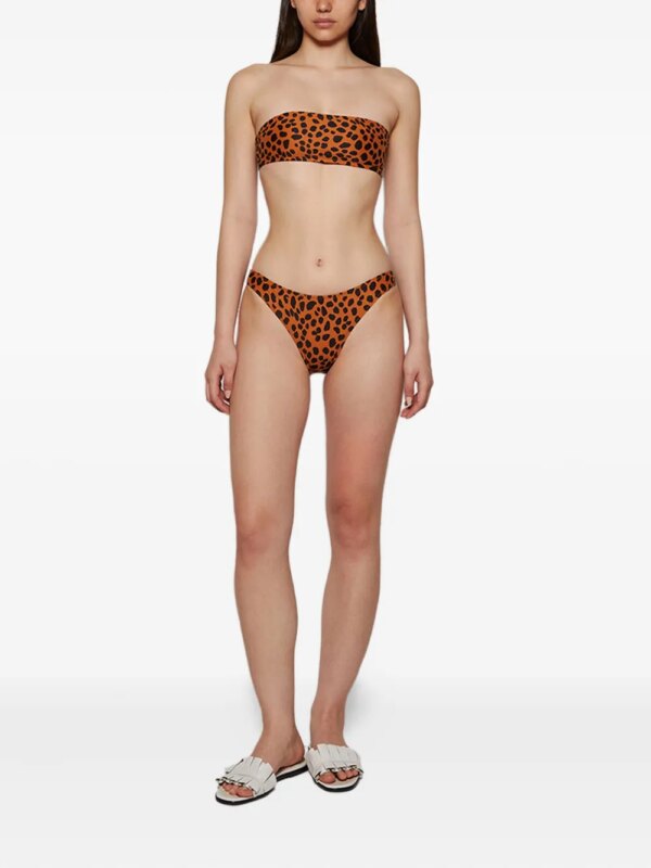 TROPIC OF C Strapless top met dierenprint - Oranje