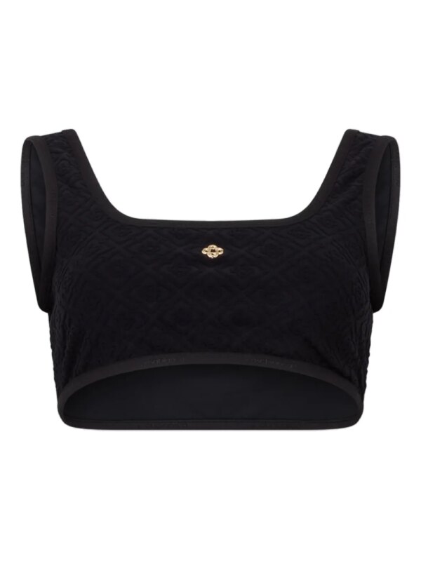 Casablanca Bikinitop met monogram-jacquard - Zwart