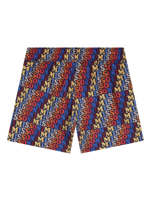Missoni Kids Zwembroek met logoprint - Rood
