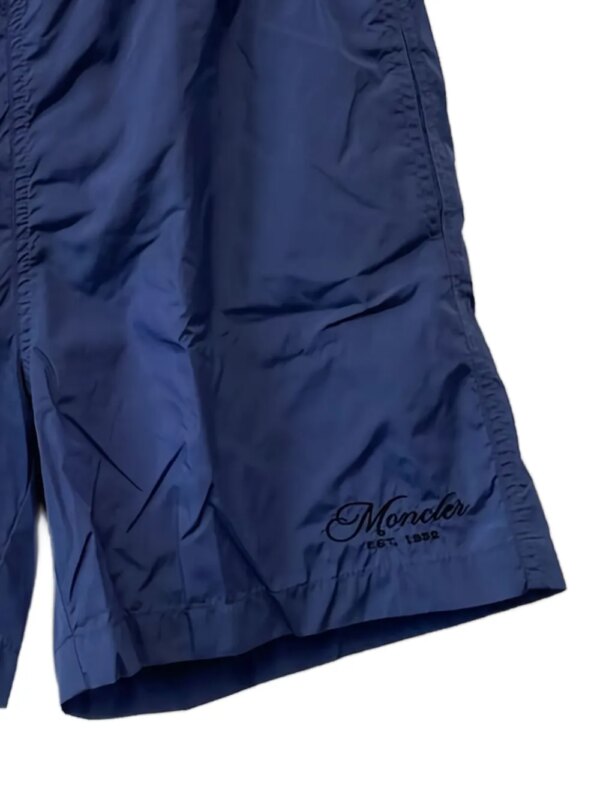 Moncler Zwembroek met geborduurd logo - Blauw