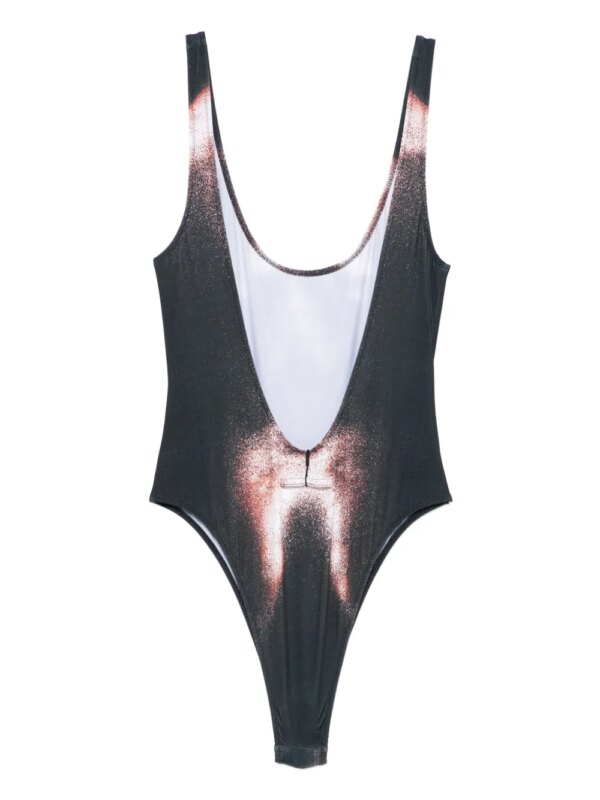 Jean Paul Gaultier Badpak met logoprint - Zwart