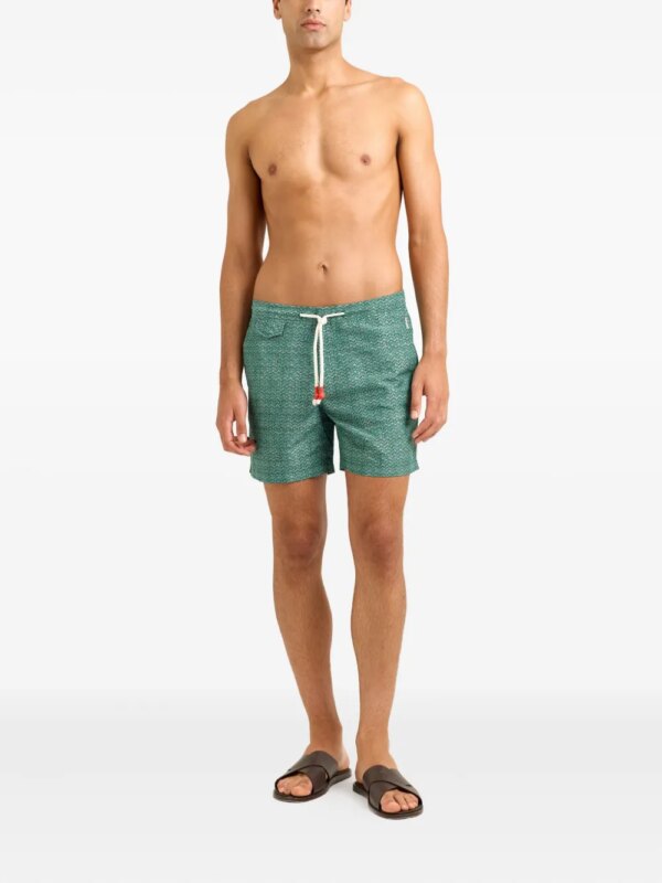 Orlebar Brown Zwembroek met golvend patroon - Groen