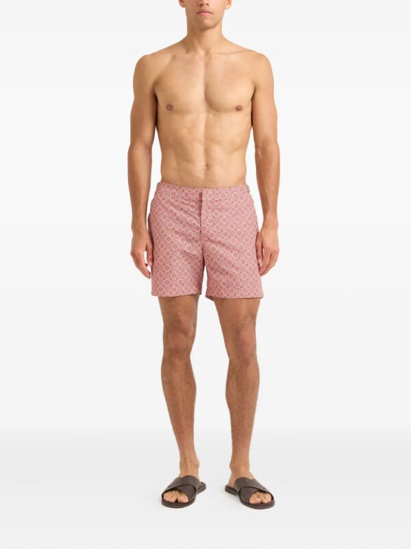 Orlebar Brown Zwembroek met geometrische print - Wit