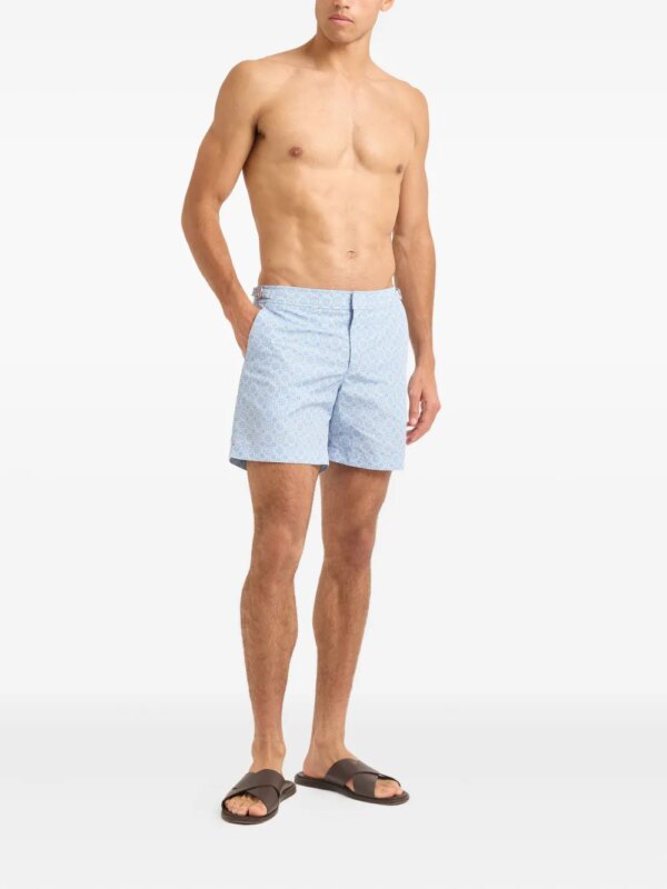 Orlebar Brown Zwembroek met bloemenprint - Wit