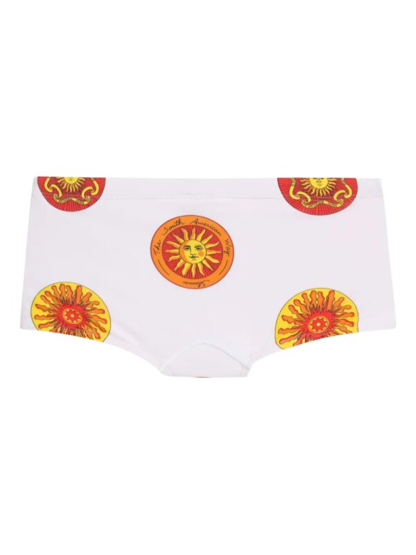 Amir Slama Zwembroek met zonprint - Wit