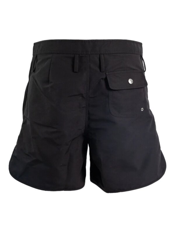 Prada Zwembroek met trekkoord en zakdetail - Zwart