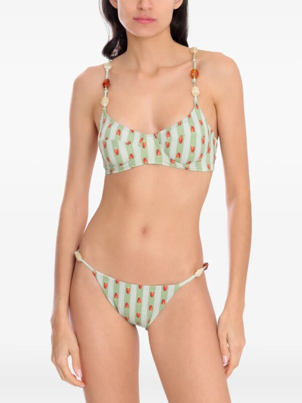 Brigitte Eva bikini met aardbeienprint - Groen