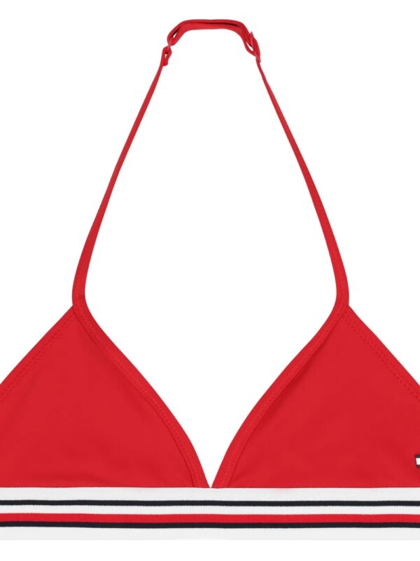 Tommy Hilfiger Junior Bikini met geborduurd logo en streepdetail - Rood