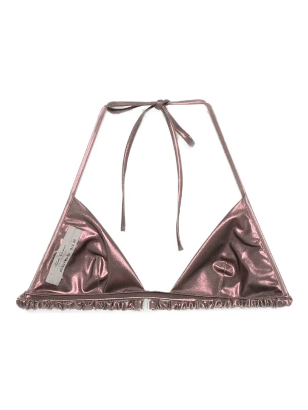 Rick Owens Bikinitop met metallic-effect en halternek - Roze