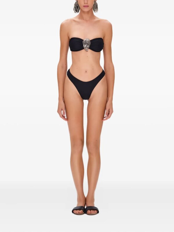 KOROBEYNIKOV Bikini verfraaid met schelpen - Zwart