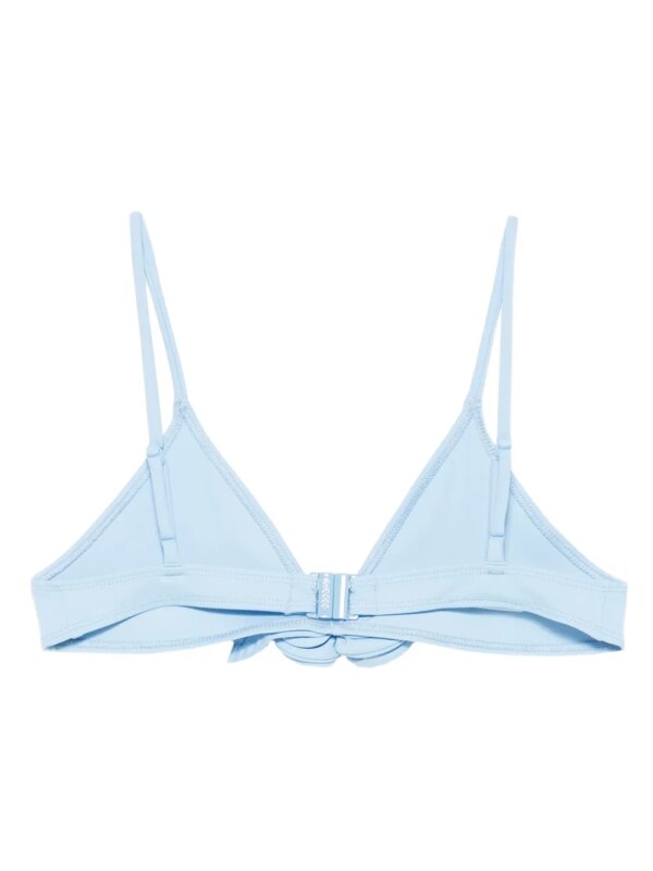 Coperni Geribbelde bikinitop met strikdetail - Blauw