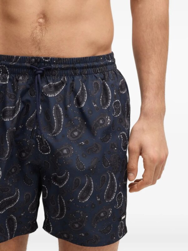 BOSS Zwembroek met paisley-print - Blauw