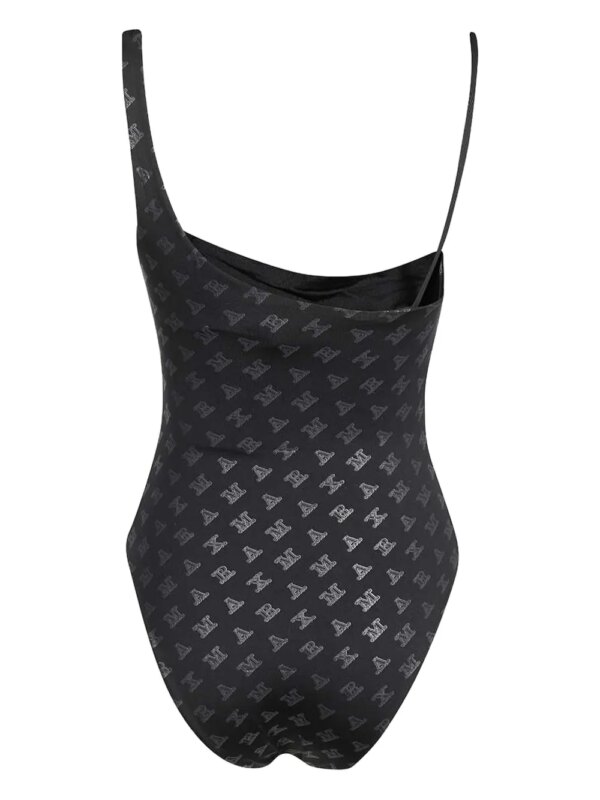 Max Mara Asymmetrisch badpak - Zwart