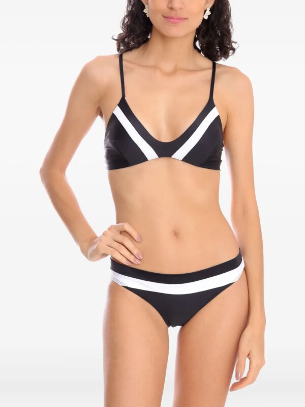 Lygia & Nanny Bikini met streepdetails - Zwart