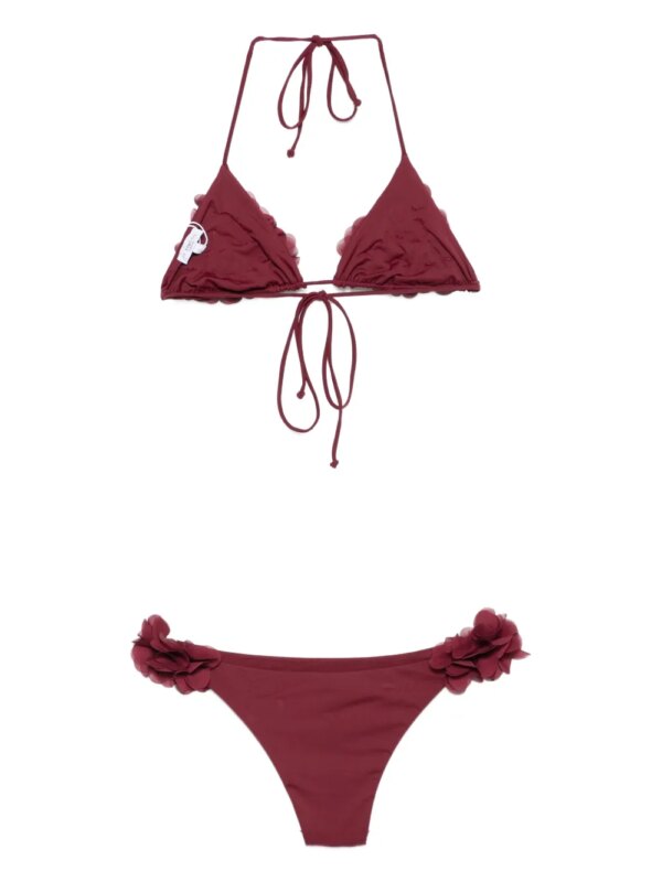 La Reveche Shayna bikini verfraaid met bloemen - Rood