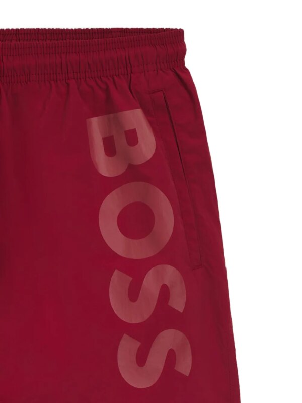 BOSS Zwembroek met logodetail - Rood