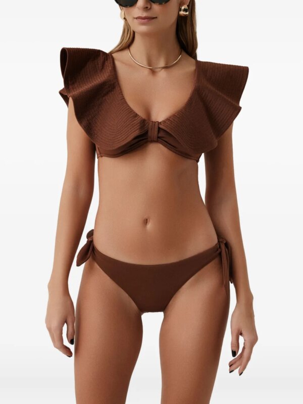 SOFIA ERHAN Bikini met ruches - Bruin