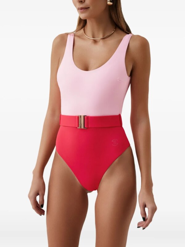 SOFIA ERHAN Badpak met colourblocking en ceintuur - Roze