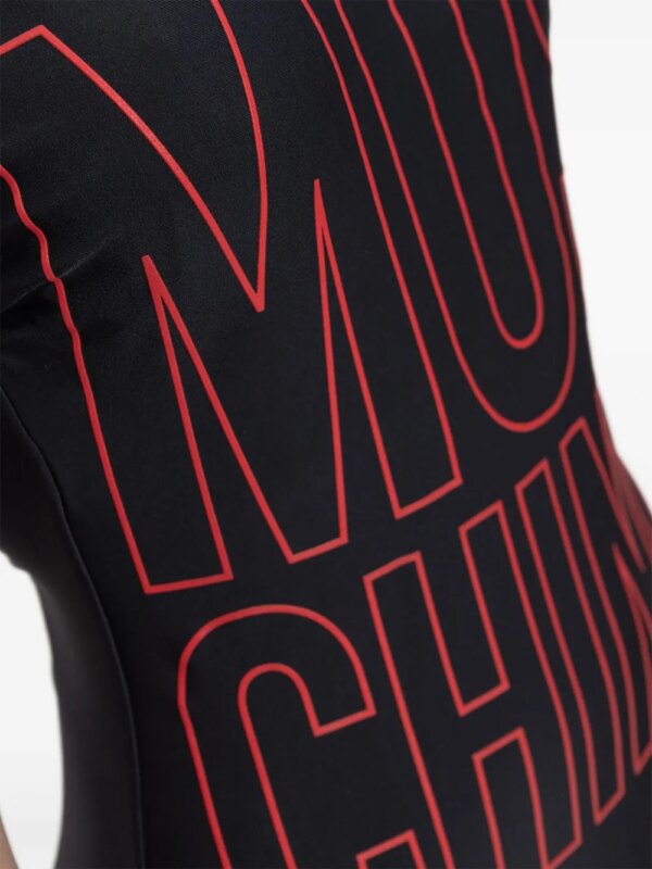 Moschino Badpak met logoprint - Zwart