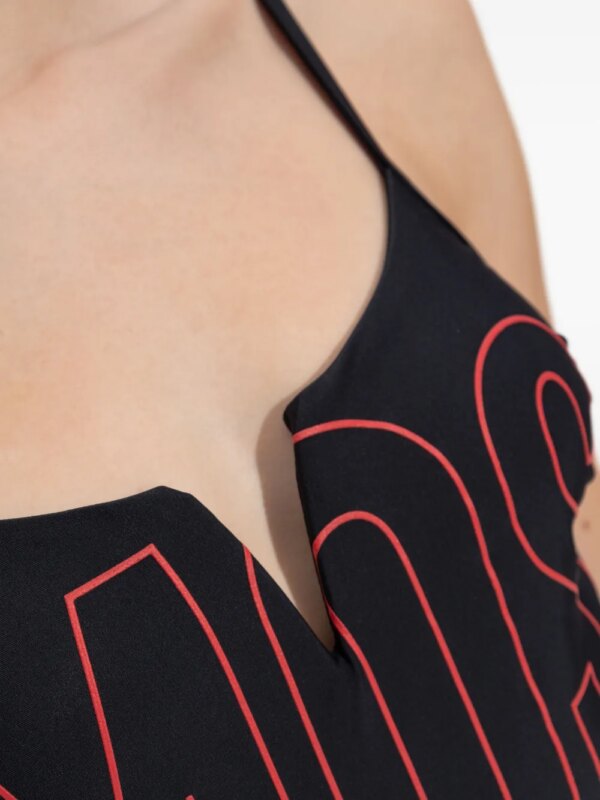 Moschino Badpak met logoprint - Zwart