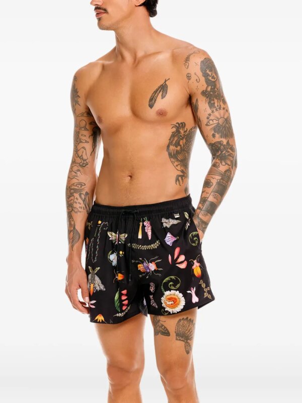 Agua Bendita Zwembroek met bloemenprint - MULTICOLOR