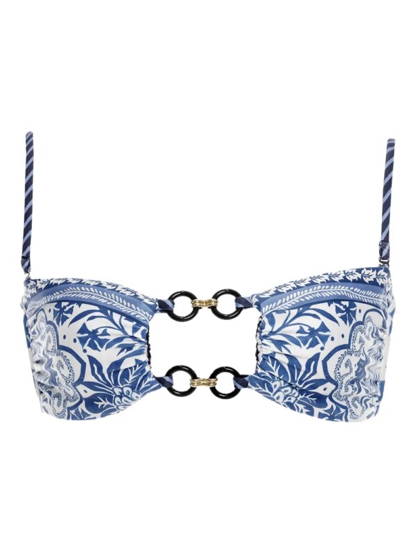 Agua Bendita Bikini met batikprint - Wit