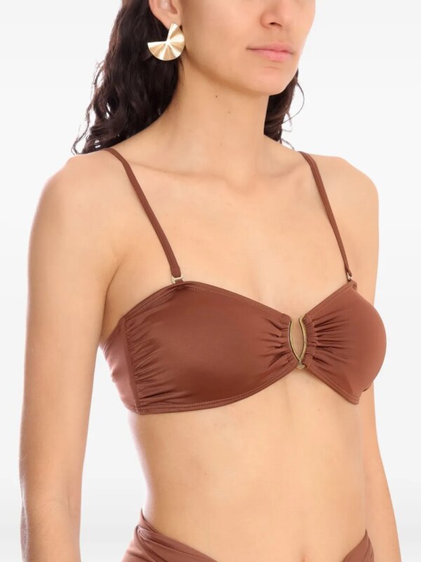 Lygia & Nanny Bikinitop met ringdetail - Bruin