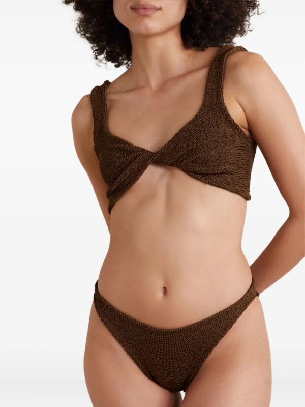 Hunza G Juno bikini met gedraaid detail - Bruin