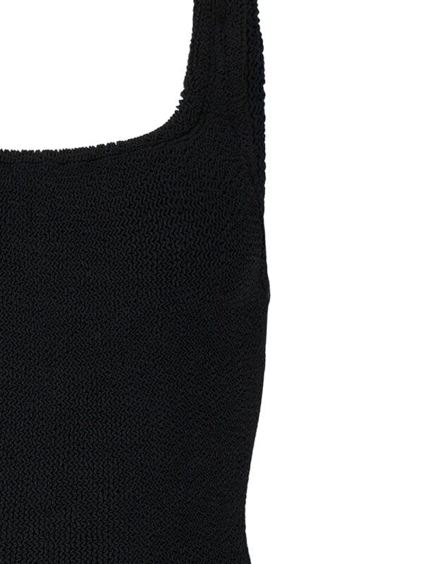 Hunza G Badpak met vierkante hals - Zwart