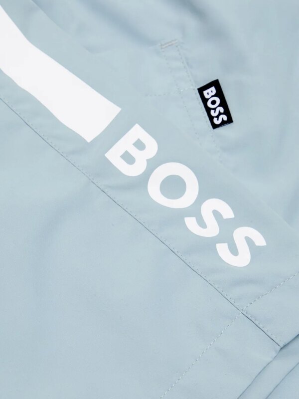 BOSS Zwembroek met logoprint - Blauw
