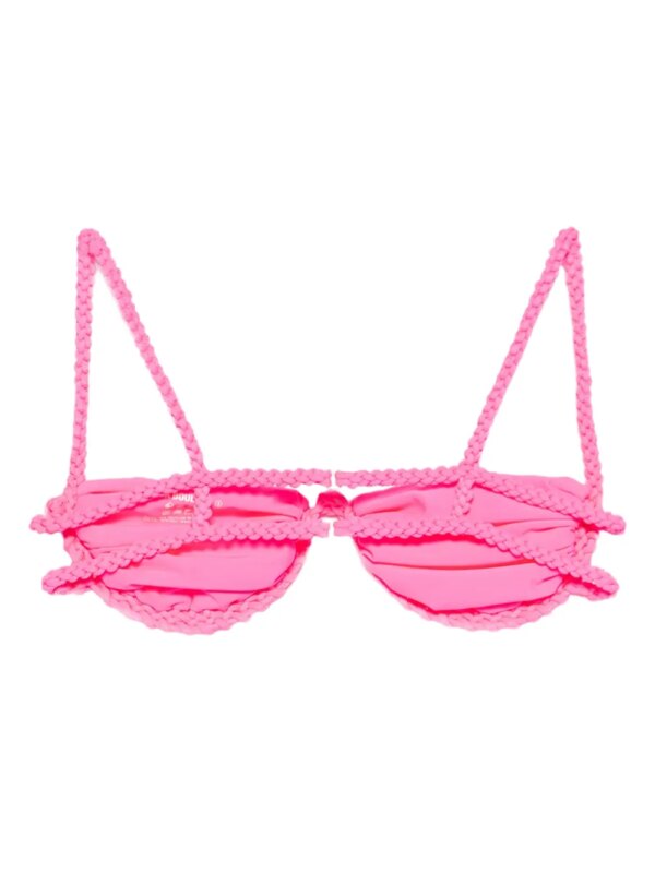 Isa Boulder Bikini met gevlochten afwerking - Roze