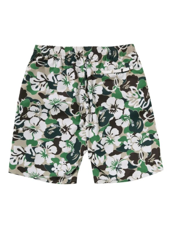 A BATHING APE® Zwembroek met bloemenprint - Zwart