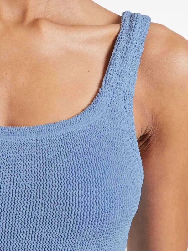 Hunza G Badpak met vierkante hals - Blauw