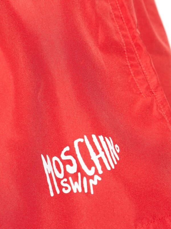 Moschino Strandkleding met trekkoord en logo - Rood