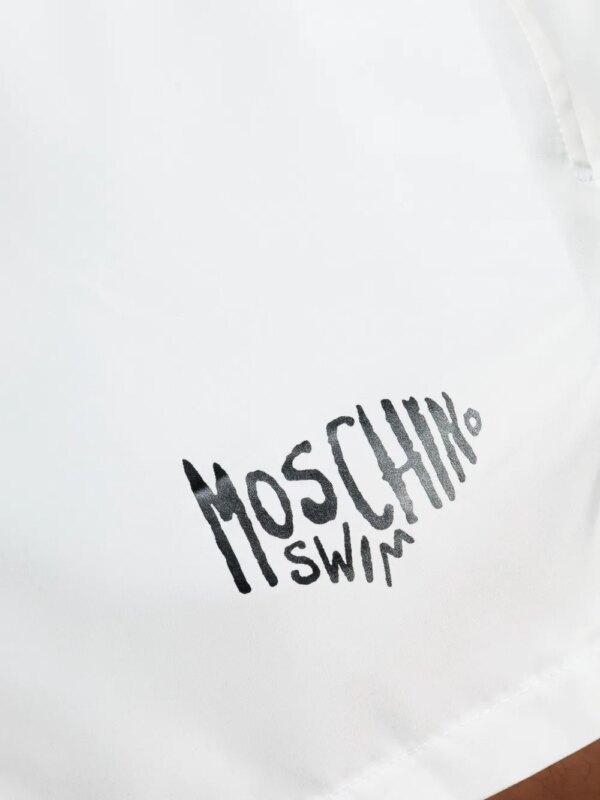 Moschino Zwembroek met logo - Wit